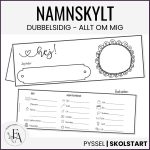 Dubbelsidig namnskylt | Kreativt namnpyssel - bild 1