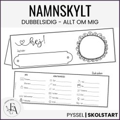 Dubbelsidig namnskylt | Kreativt namnpyssel