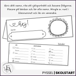 Dubbelsidig namnskylt | Kreativt namnpyssel