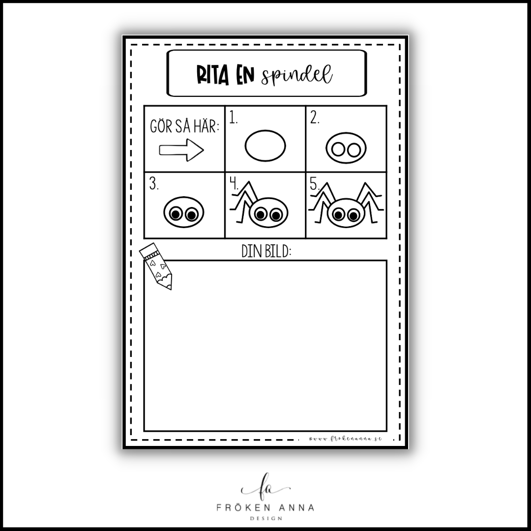 Lär dig rita steg för steg – Tema Halloween