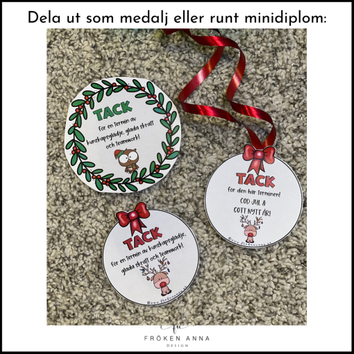 Medaljer till julavslutningen