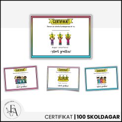 Certifikat / Diplom 100 skoldagar | Rainbow