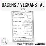 Startuppgift:Dagens/Veckans tal 0-9 - bild 1