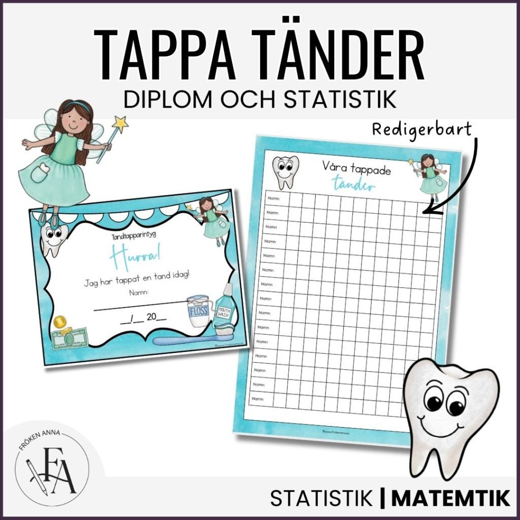 Våra tappade tänder | Diplom & Statistik