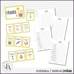 Påskord (Ordkunskap, välskrivning, memory)