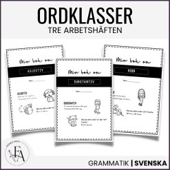 PAKET: Min bok om ordklasserna substantiv, adjektiv och verb