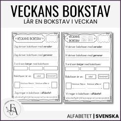 Startuppgift: Dagens / Veckans bokstav | Alfabetet