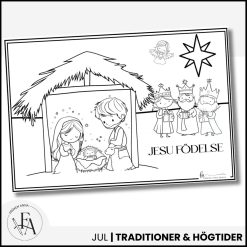 Jesu födelse - målarbild