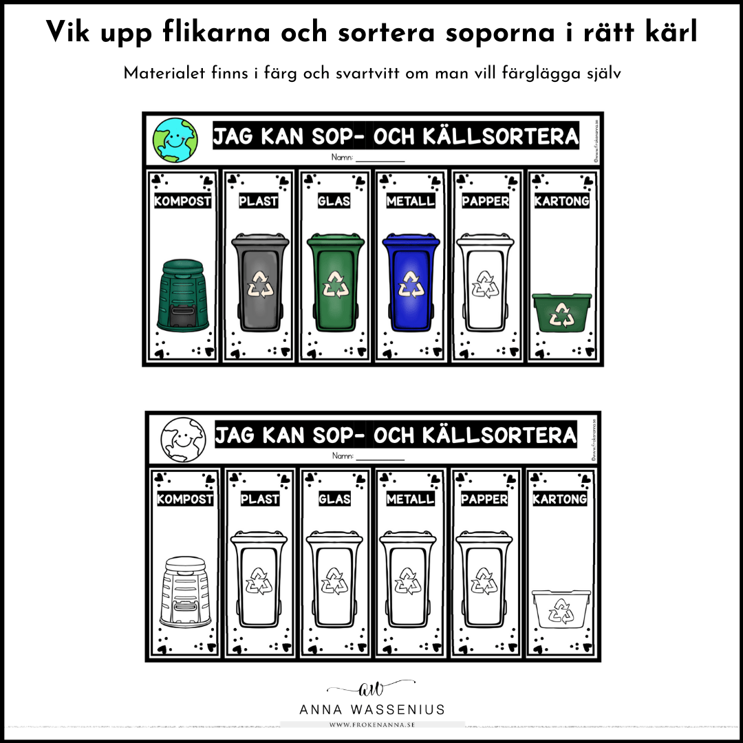 Jag kan sop- och källsortera