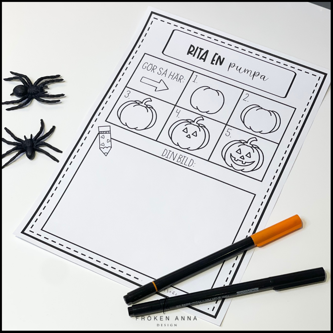 Lär dig rita steg för steg – Tema Halloween