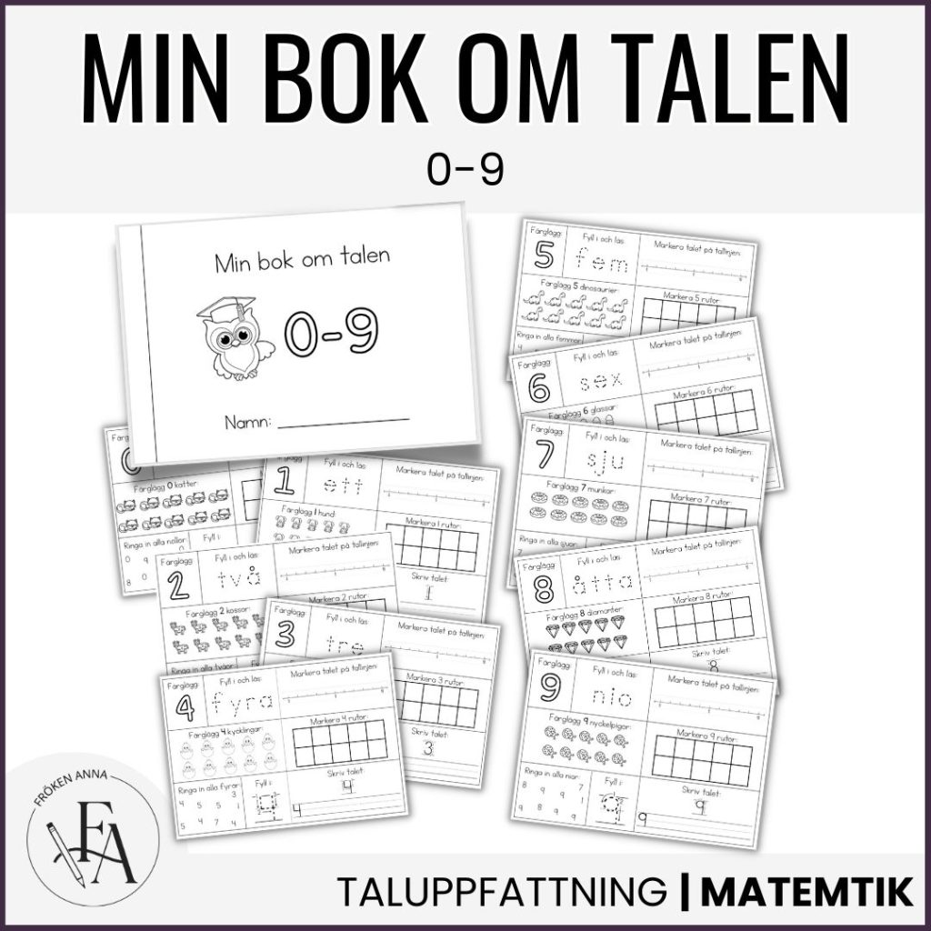 Min bok om siffrorna 0-9