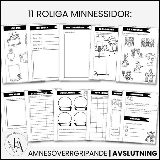 Läsårsutvärdering & minnesbok – Ett kreativt avslut på skolåret!