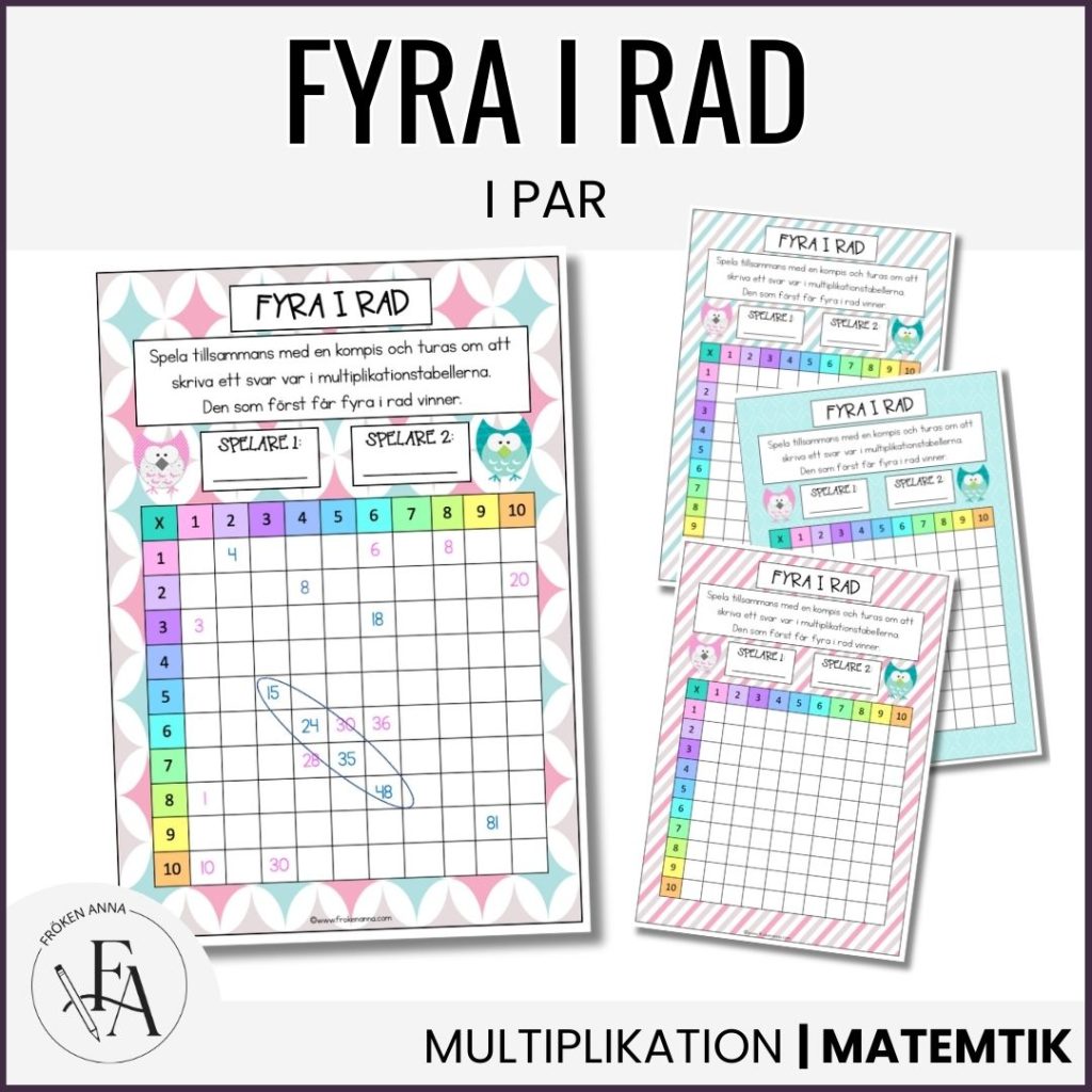 Fyra i rad (multiplikationsspel)