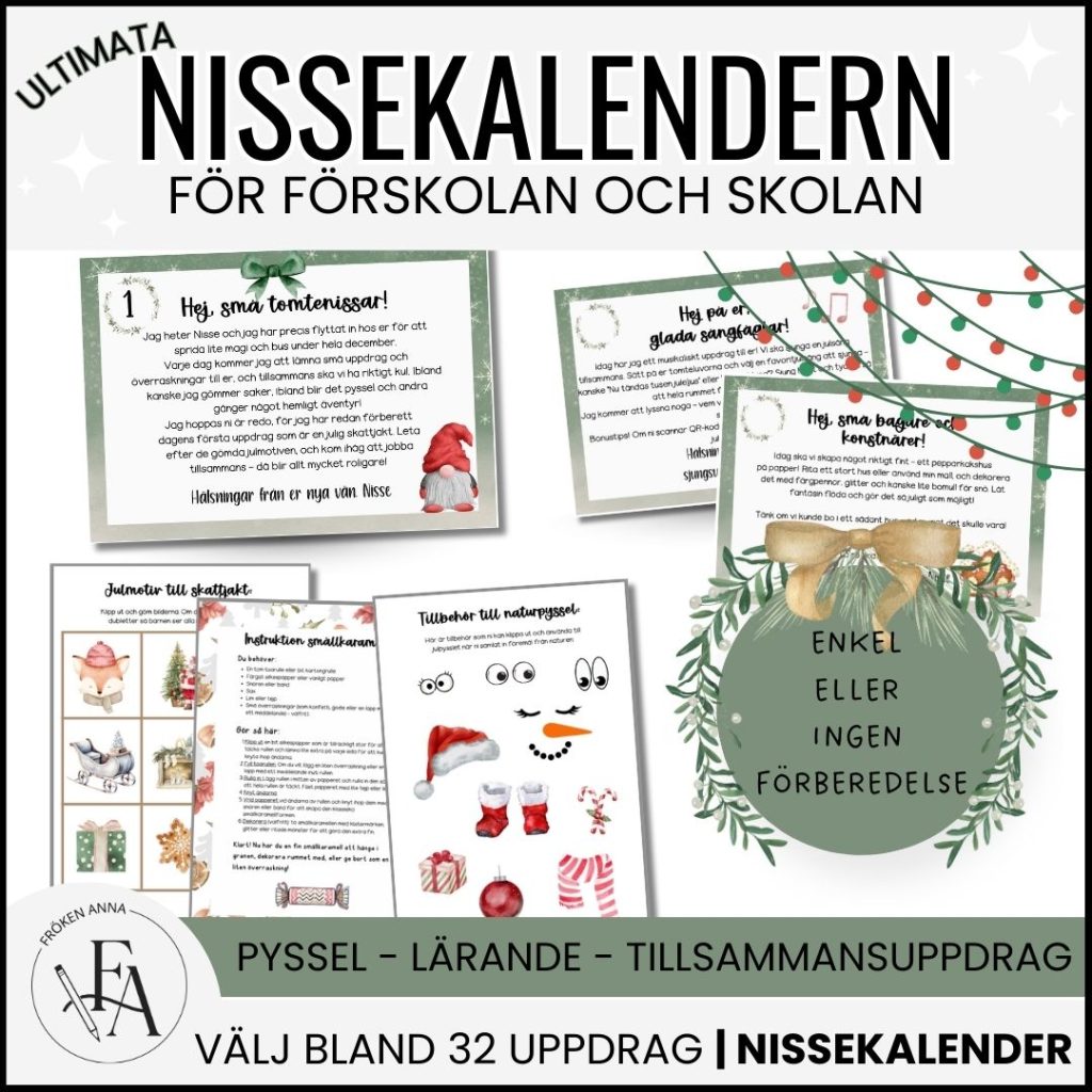 Nissebrev | Nisseuppdrag | för Förskola och Skola
