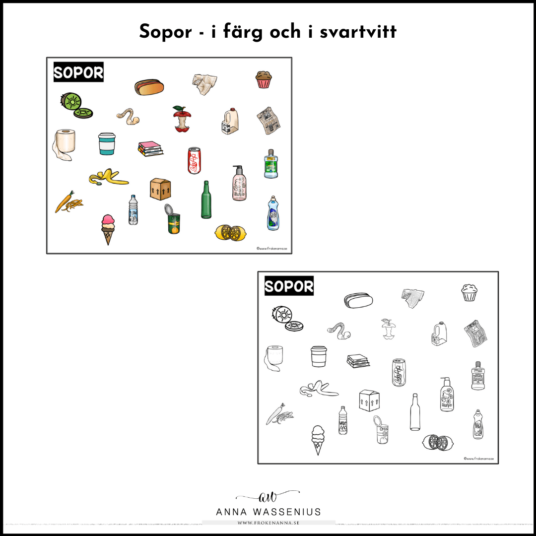 Jag kan sop- och källsortera