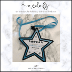 Stjärnmedalj (turkos) - bild 1