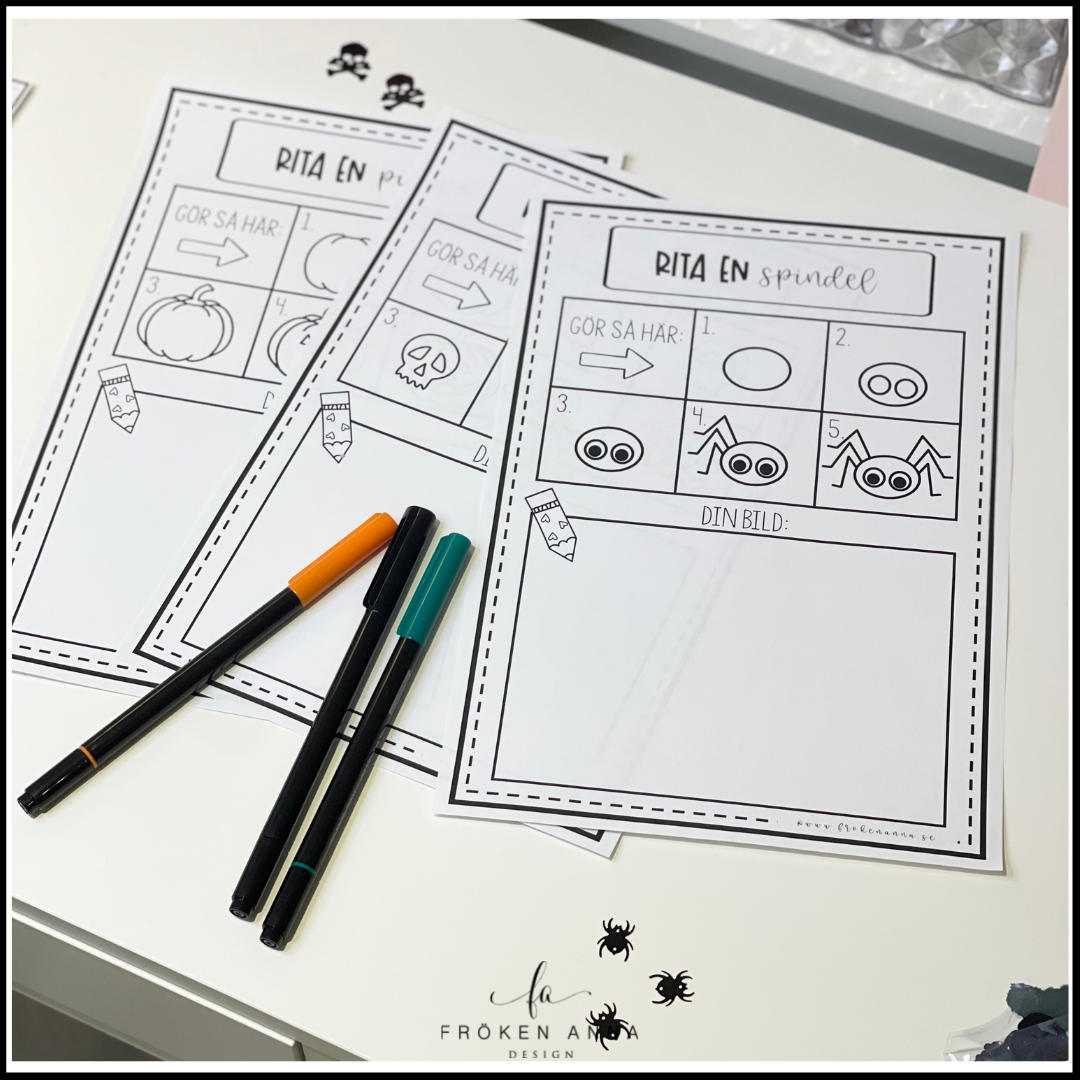 Lär dig rita steg för steg – Tema Halloween