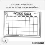 Månens faser – arbetsblad, observation och poster - bild 3