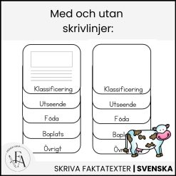 Faktaflippbok | Bondgårdsdjur (Skriva faktatexter)