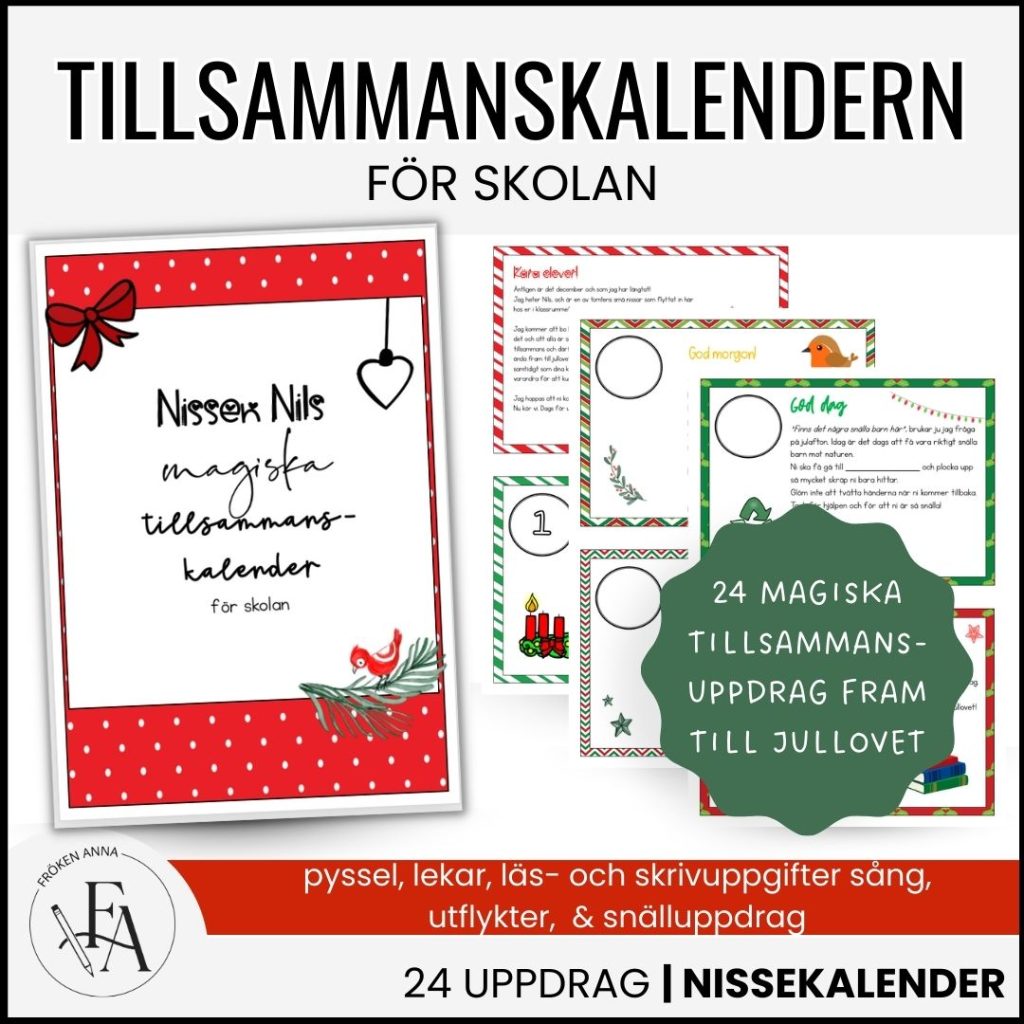 Julkalender Skola | Nissebrev | Tillsammanskalendern