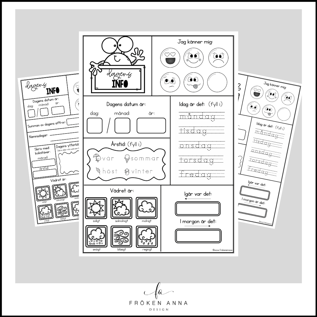 Startuppgift: Dagens info