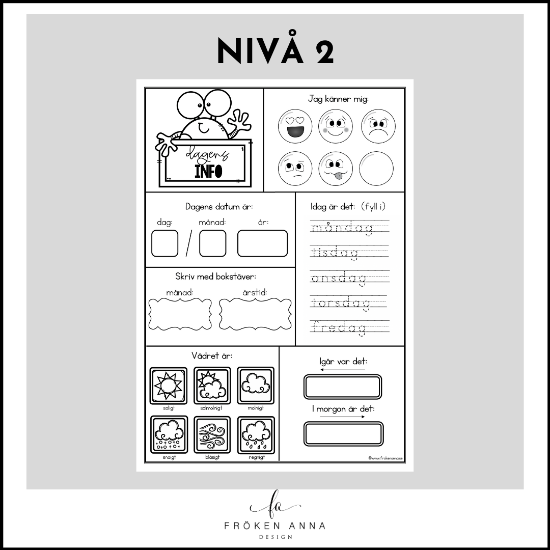 Startuppgift: Dagens info