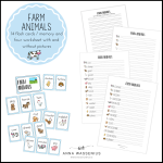 Farm animals (Ordkunskap, välskrivning, memory) - bild 1