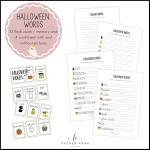 Halloween words (Ordkunskap, välskrivning, memory) - bild 1