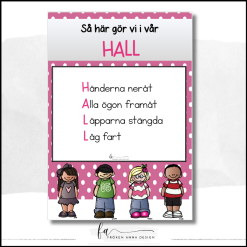 Poster / Visuellt stöd: Hallregler