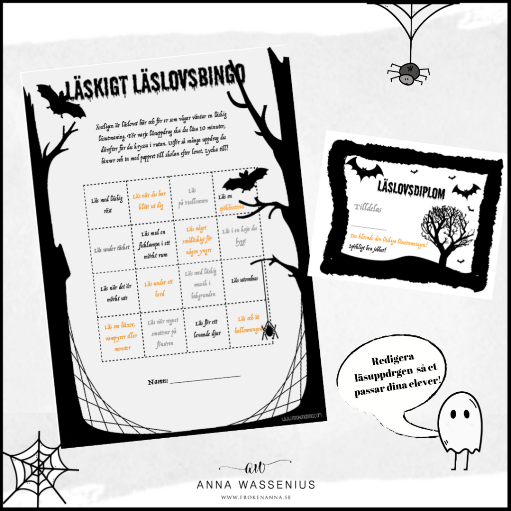 Läs-kigt läslovsbingo