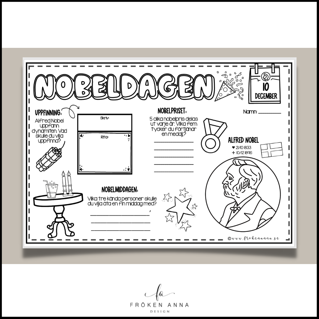 Nobeldagen (arbetsblad)