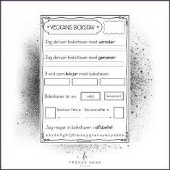 Startuppgift: Dagens / Veckans bokstav