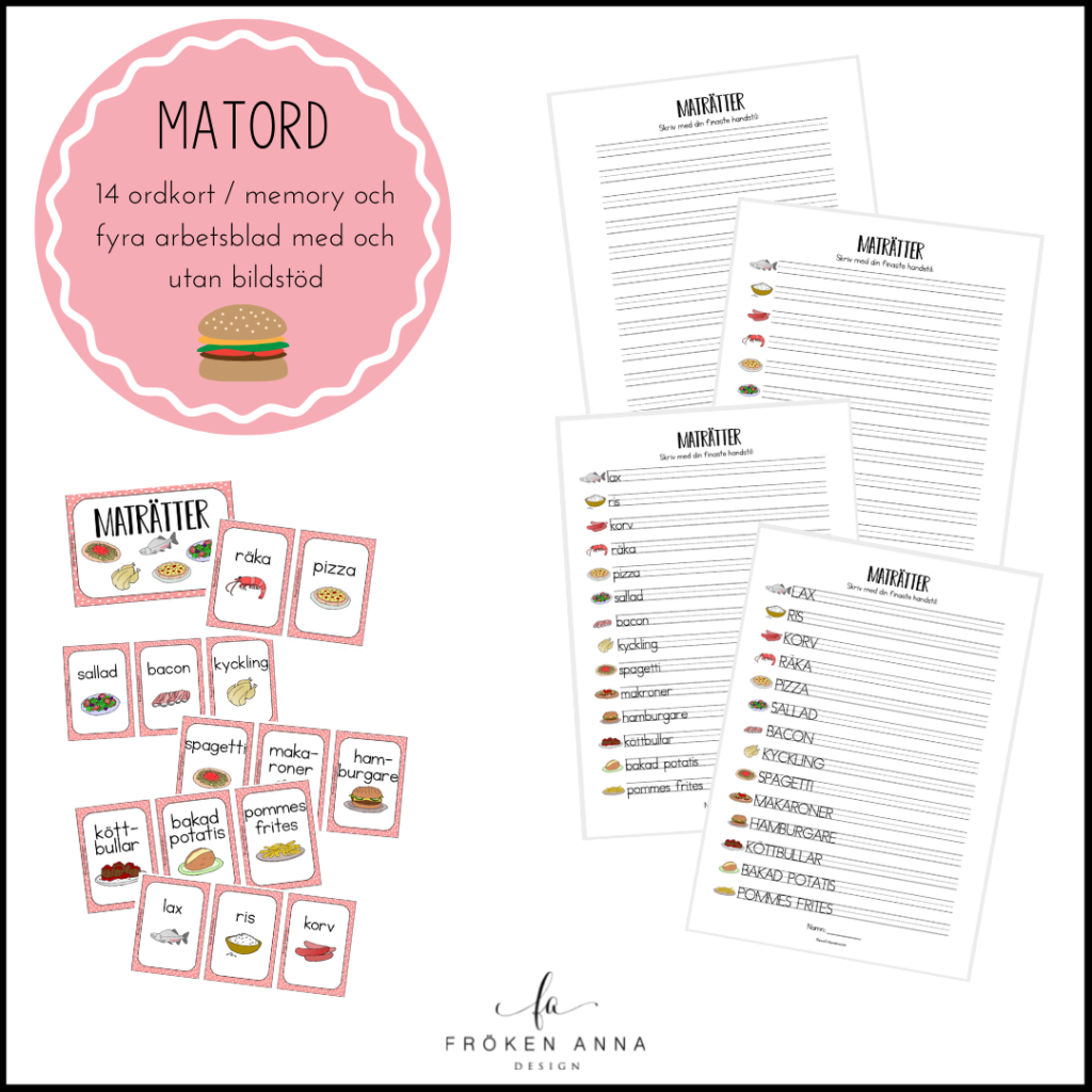 Matord (Ordkunskap, välskrivning, memory)