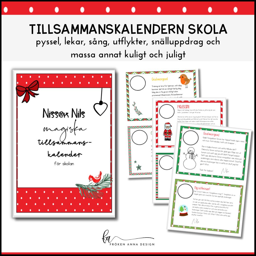 Julkalender Skola | Nissebrev | Tillsammanskalendern ?