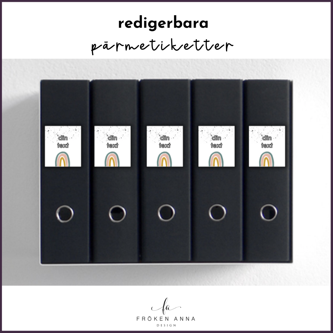 Pärmetiketter med regnbågstema