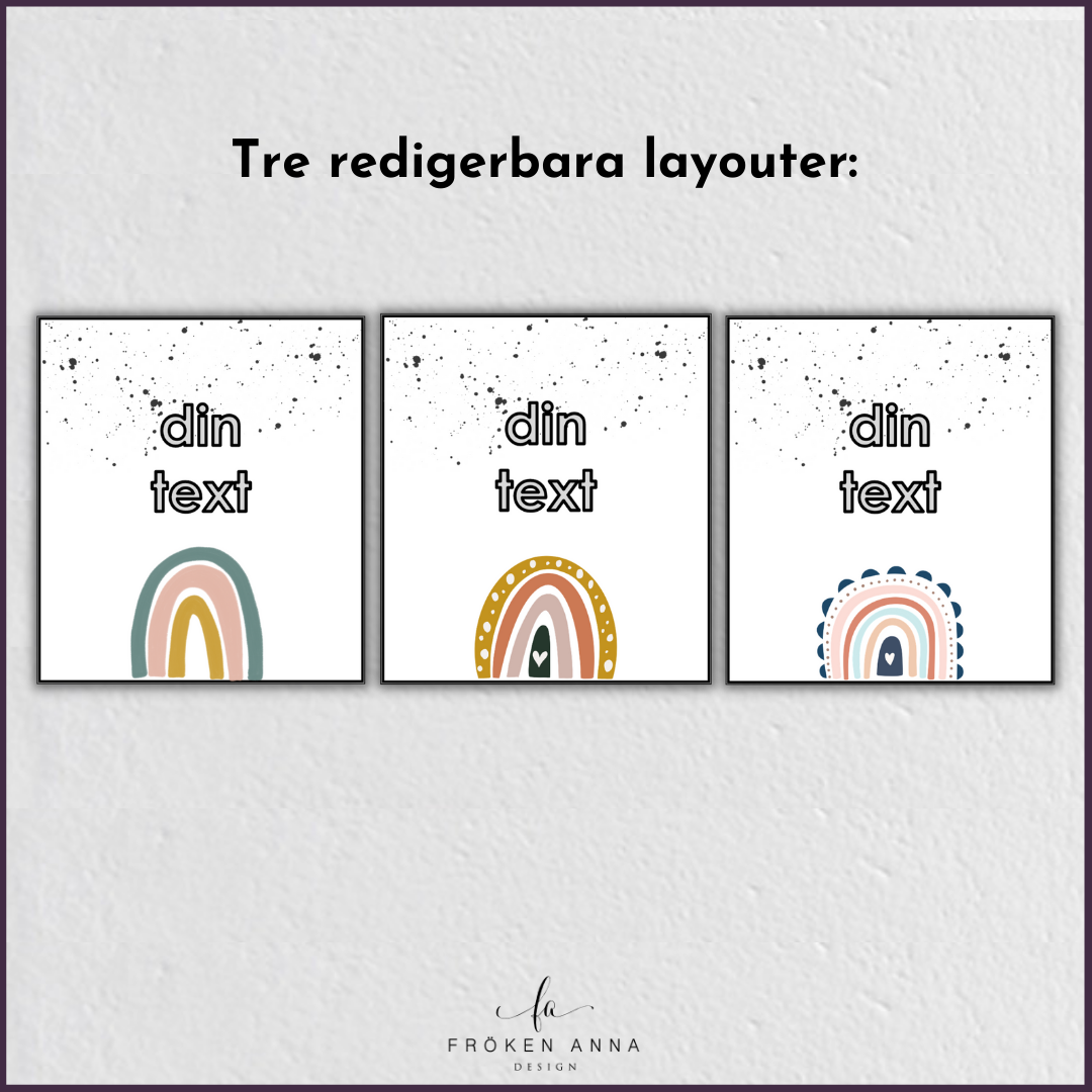 Pärmetiketter med regnbågstema