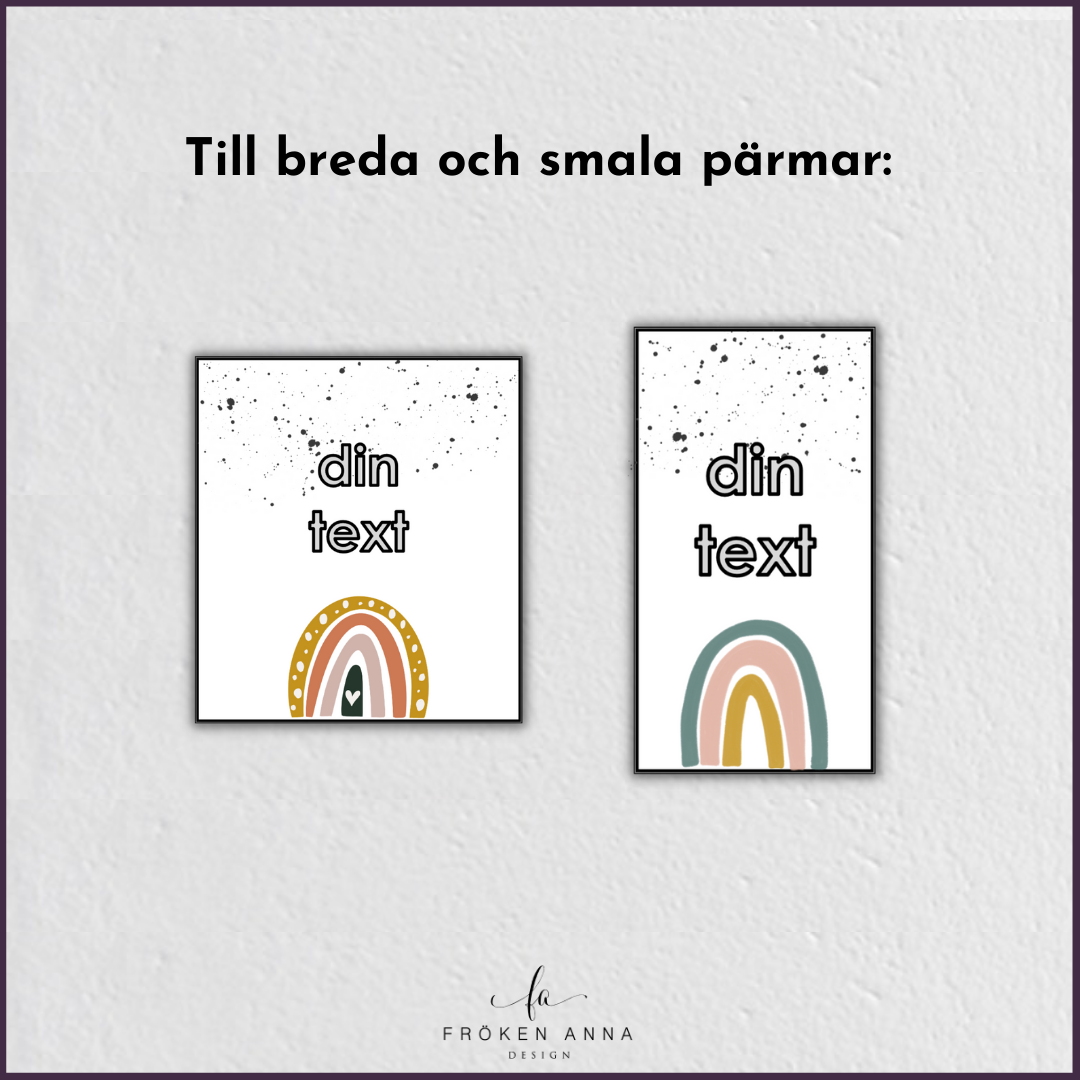 Pärmetiketter med regnbågstema