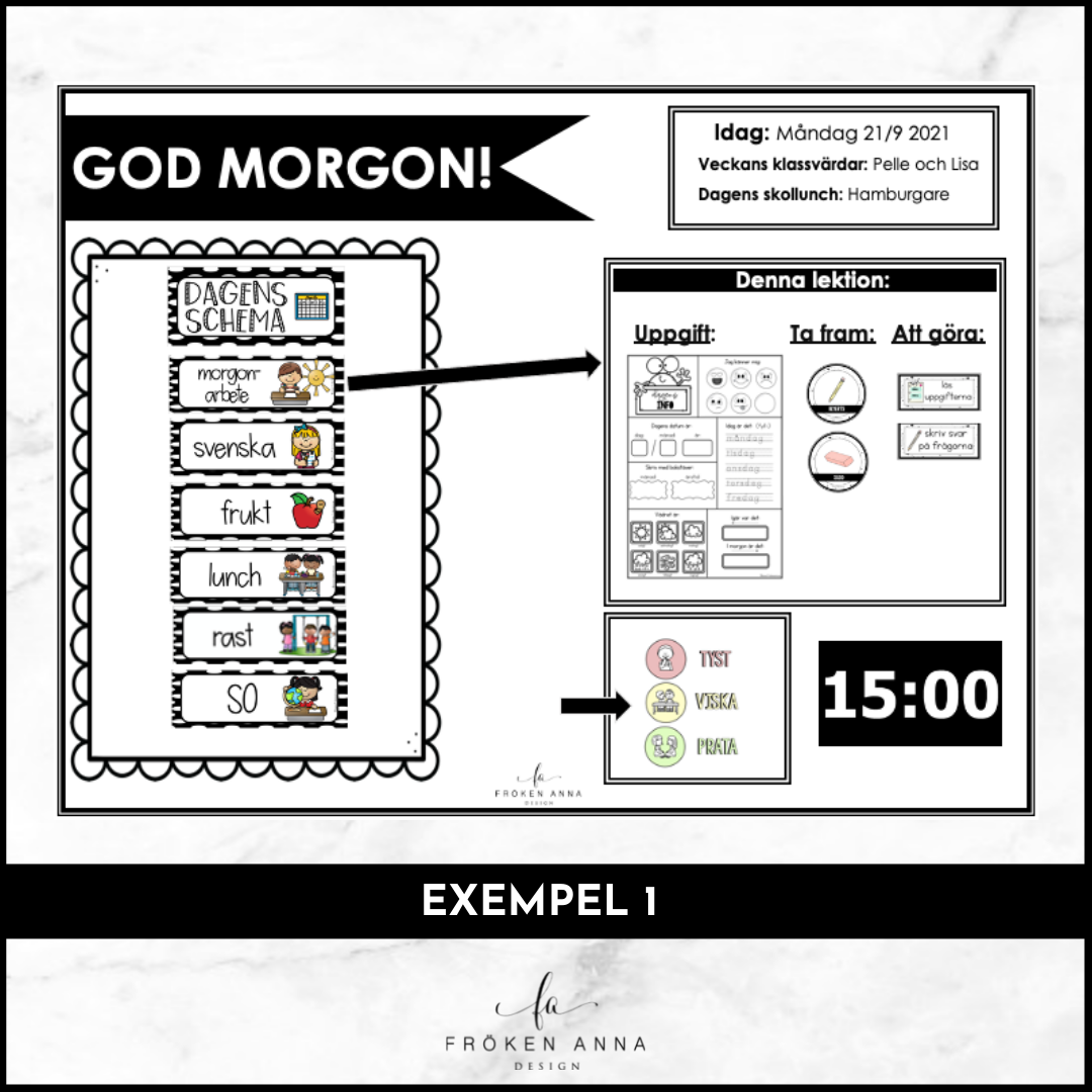 Redigerbara lektionsinstruktioner