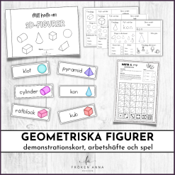 Materialpaket: geometriska figurer 3d