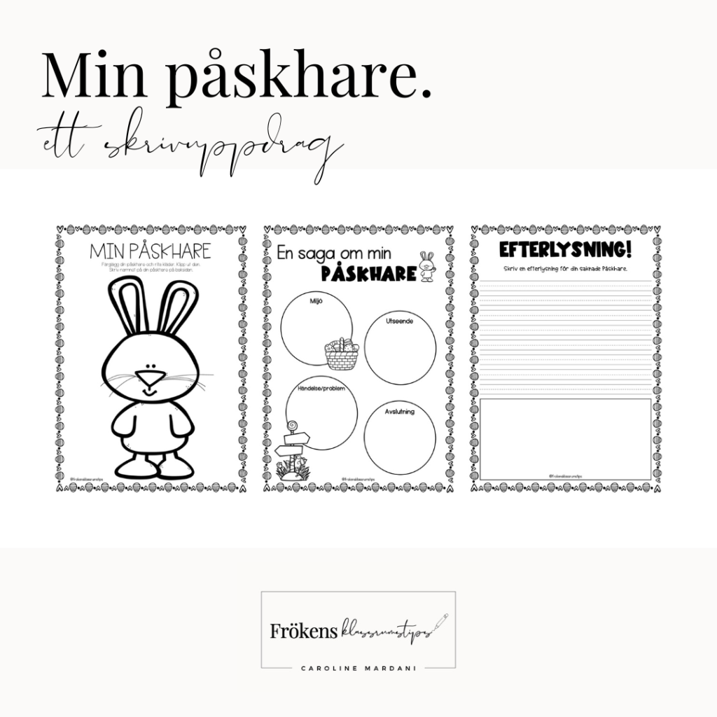 Påskharen – skrivuppgift