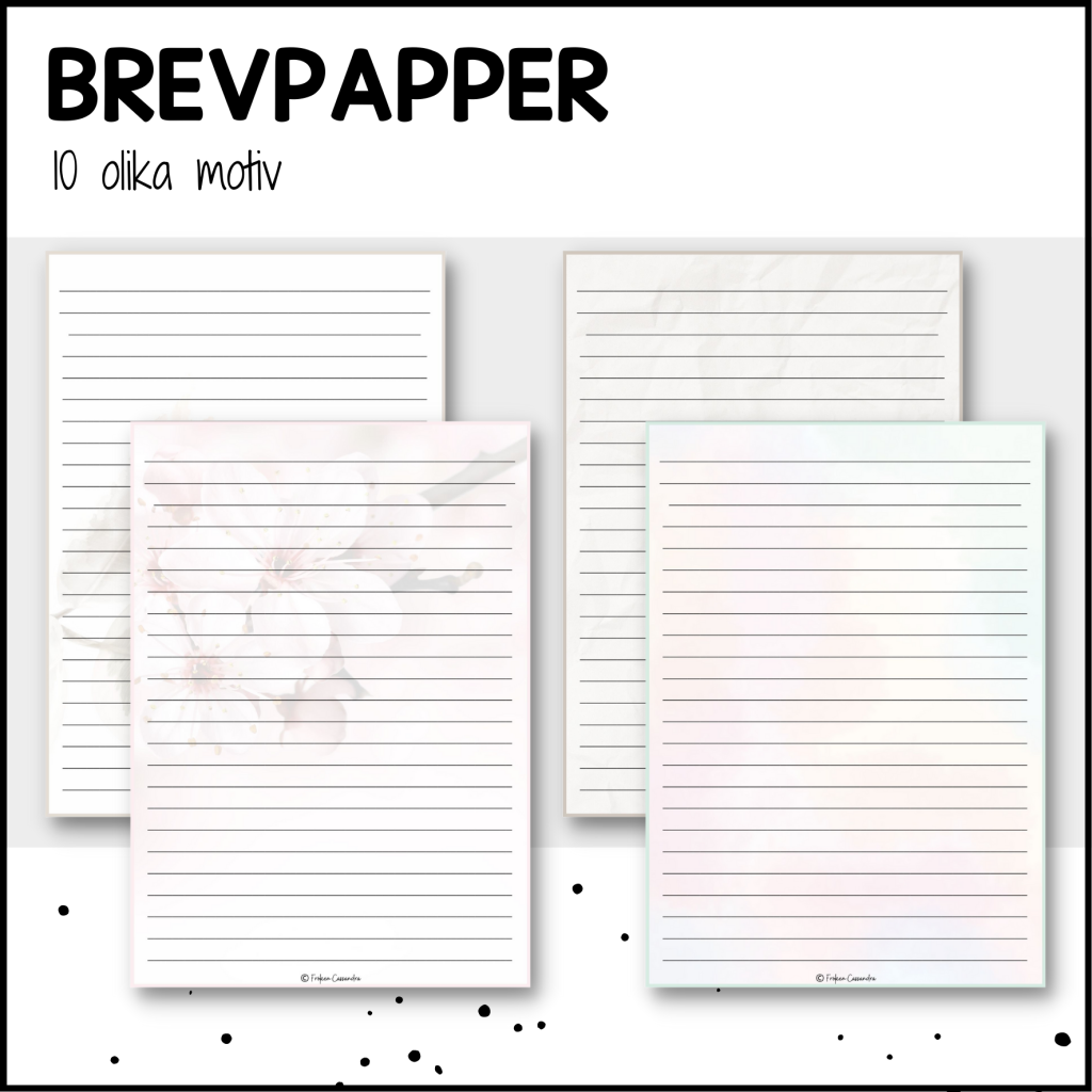 Brevpapper – 10 olika