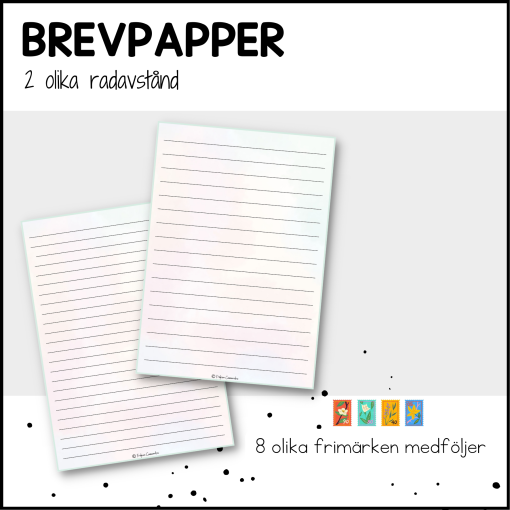 Brevpapper - 10 olika
