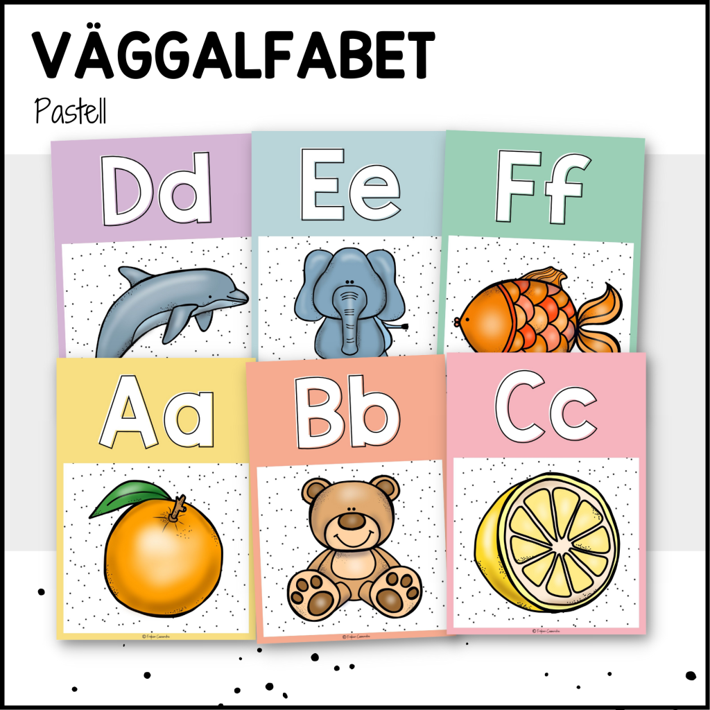 PASTELL: väggalfabet