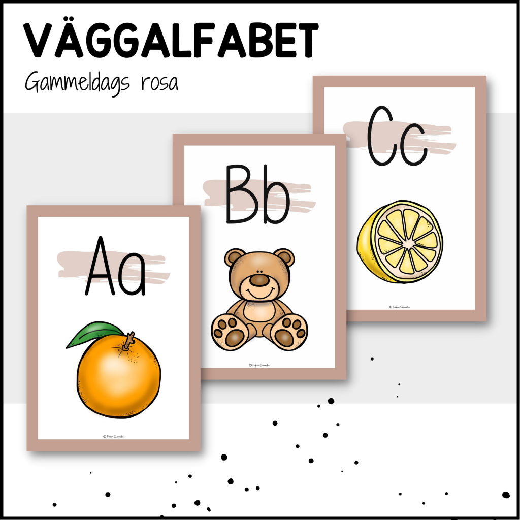 OLD PINK: väggalfabet