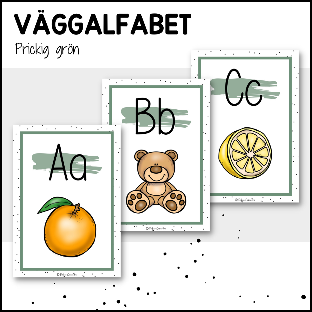 GREEN spotty: väggalfabet