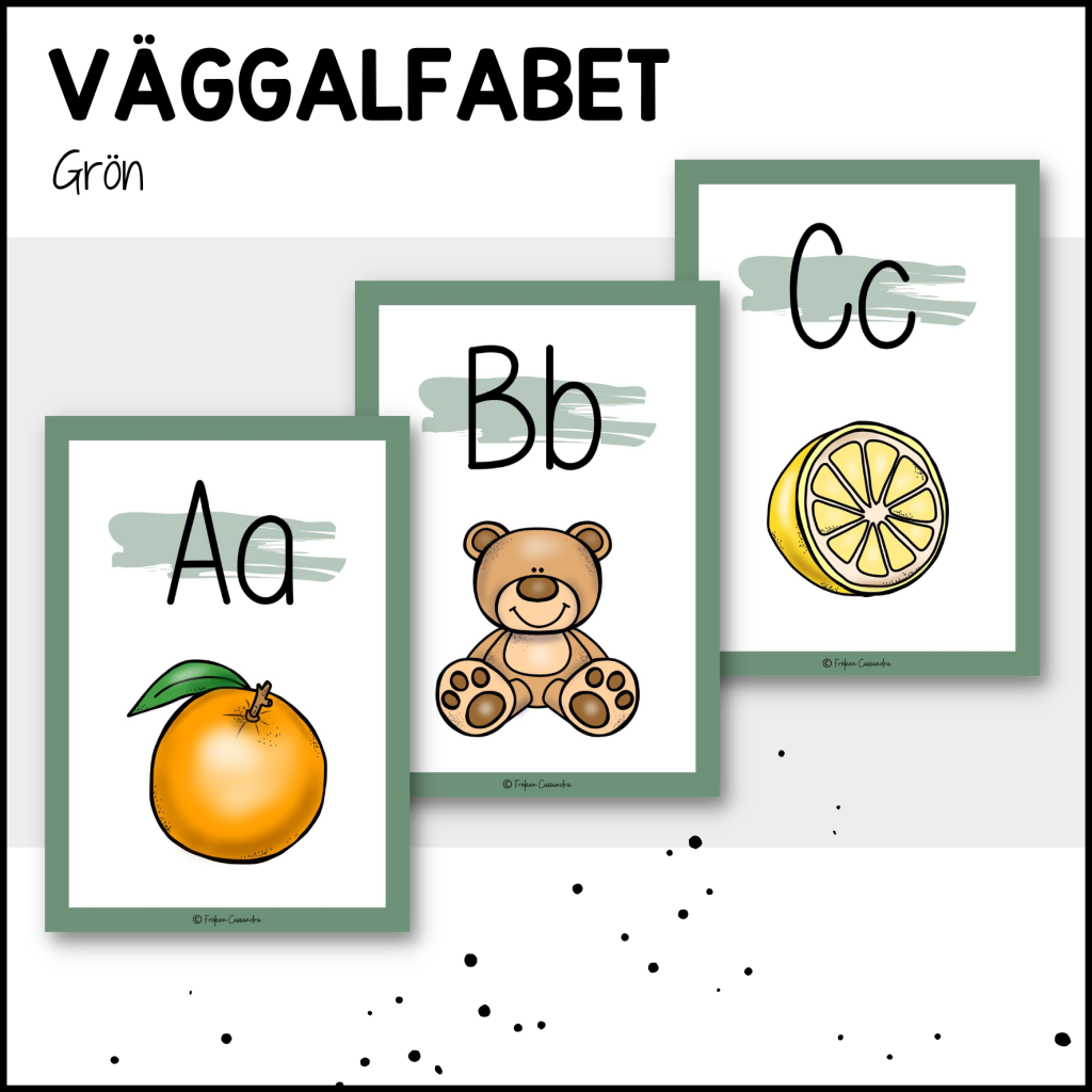 GREEN: väggalfabet