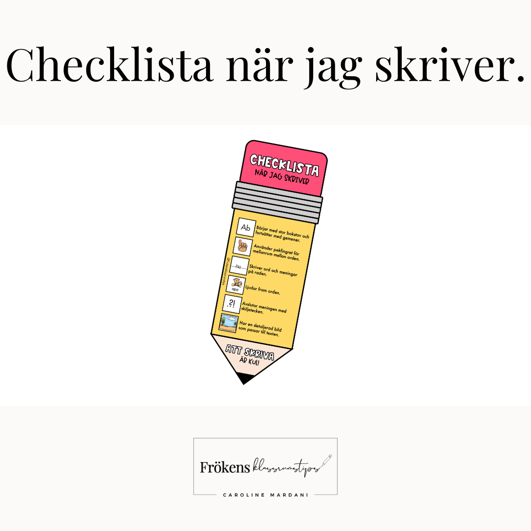 Checklista när jag skriver