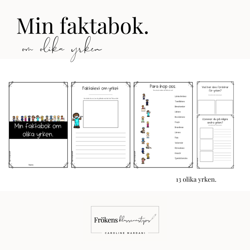 Min faktabok om olika yrken
