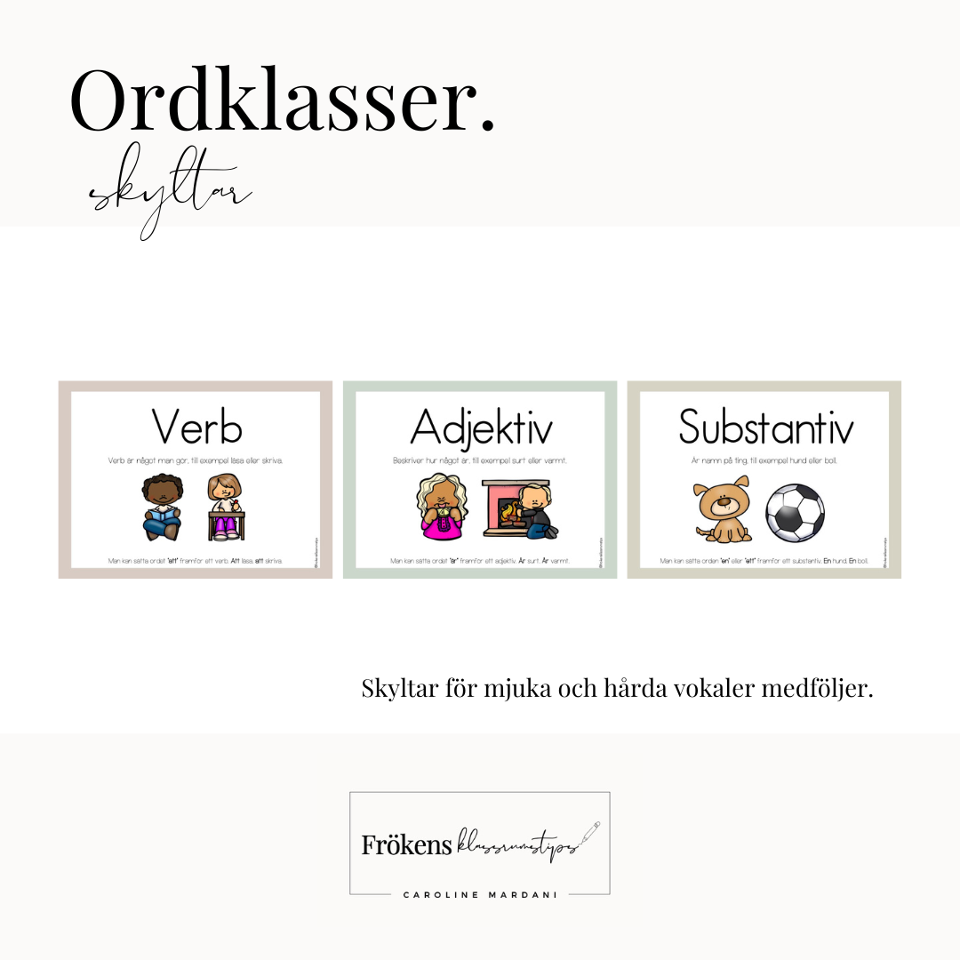 Ordklasser - skyltar