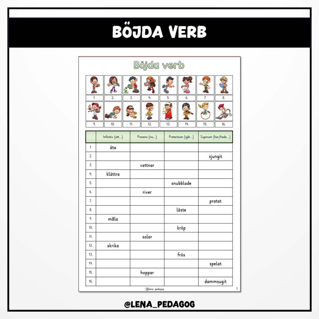 Böjda verb